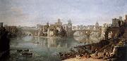 Gaspar Van Wittel the lsland in the tiber oil painting artist